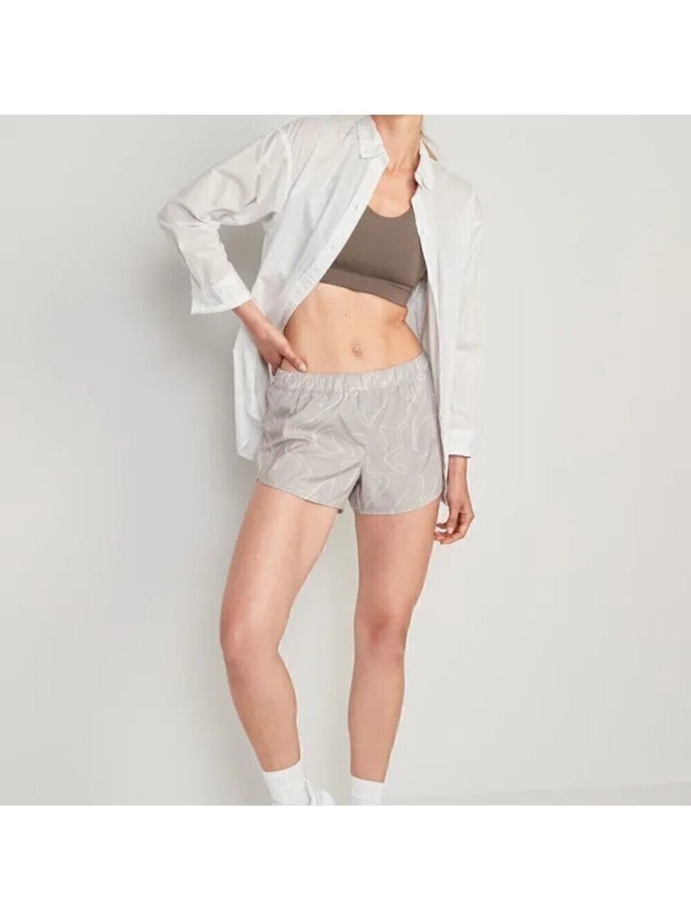 4X -  Old Navy | Mid-Rise StretchTech Dolphin-Hem Run Shorts 3-inch inseam